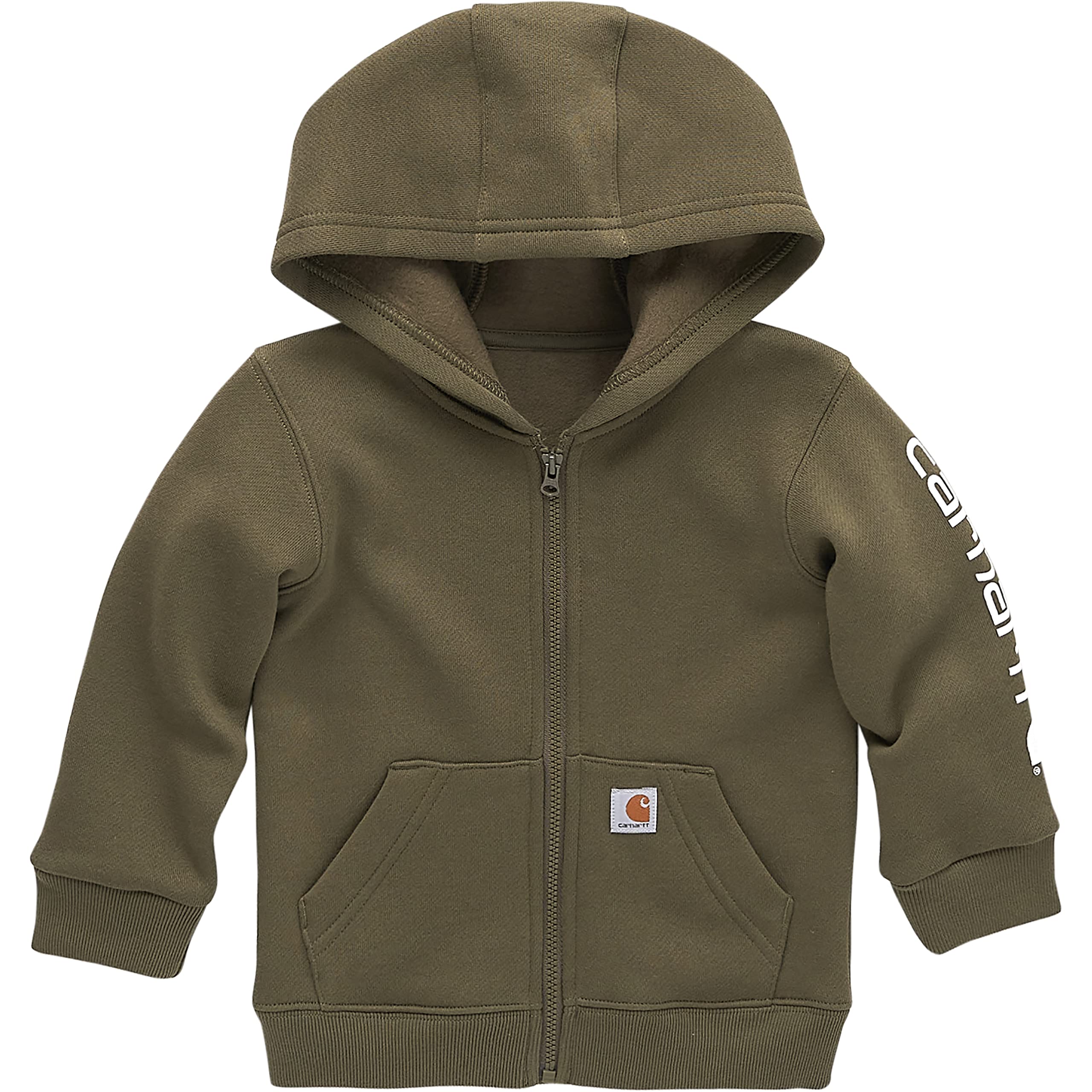 Carhartt Kid's CP8675 Long-Sleeve Full-Zip Logo Sweatshirt - Boys